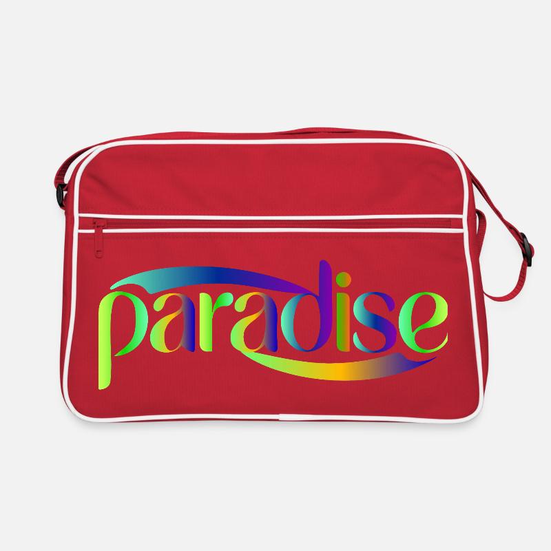 Paradise Rainbow Skriptdesign Retro Tasche