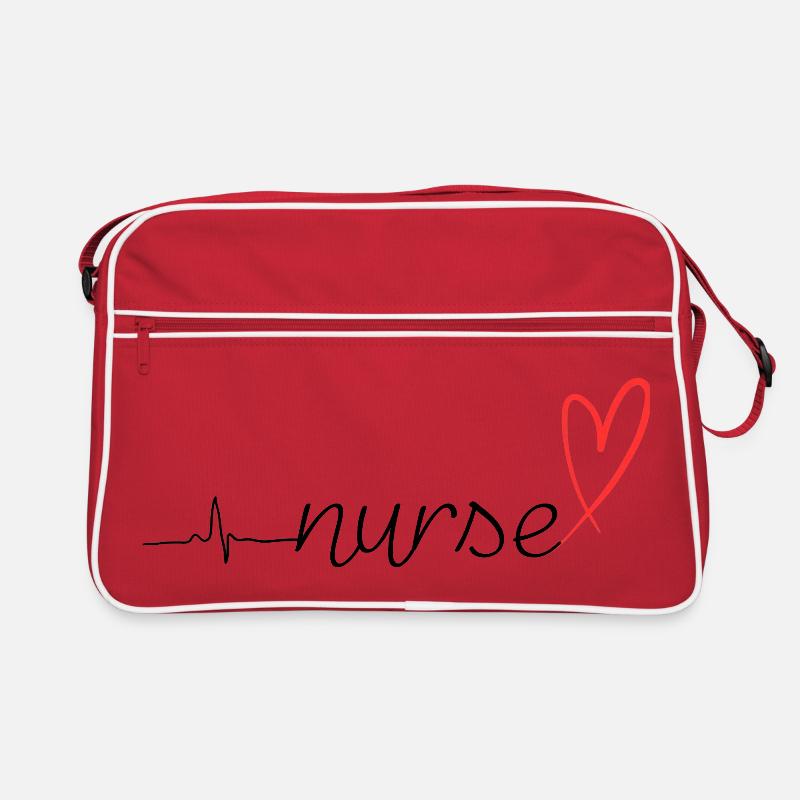 Nurse Heartbeat ECG Stethoscope Script Design Retro Bag