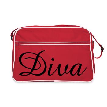 DIVA - T-shirts pour l’enterrement de vie de jeune fille - Sac Retro - rouge/blanc - Devant