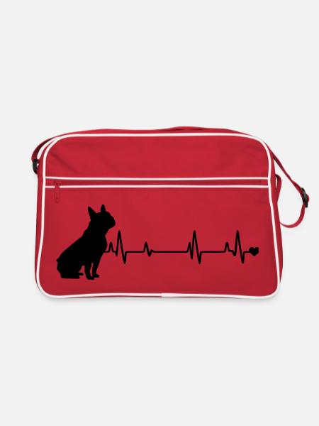 Chien - Sac Retro - rouge/blanc