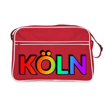 Koeln LGBTQ Rainbow Gay Pride - Sac Retro - rouge/blanc - Devant