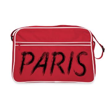 Paris en Brush Urbain Noir - Sac Retro - rouge/blanc - Devant