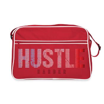 Dégradé rayé Hustle - Sac Retro - rouge/blanc - Devant