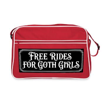 Freie Fahrten für Gothic-Mädchen - Retro Tasche - Rot/Weiß - Vorne
