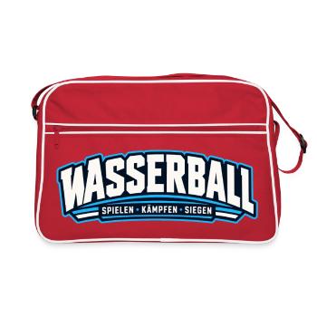 Wasserball Kraft-Logo - Retro Tasche - Rot/Weiß - Vorne