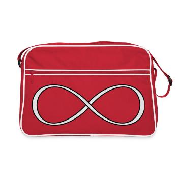 Cadeau d'amour signe infini infini - Sac Retro - rouge/blanc - Devant