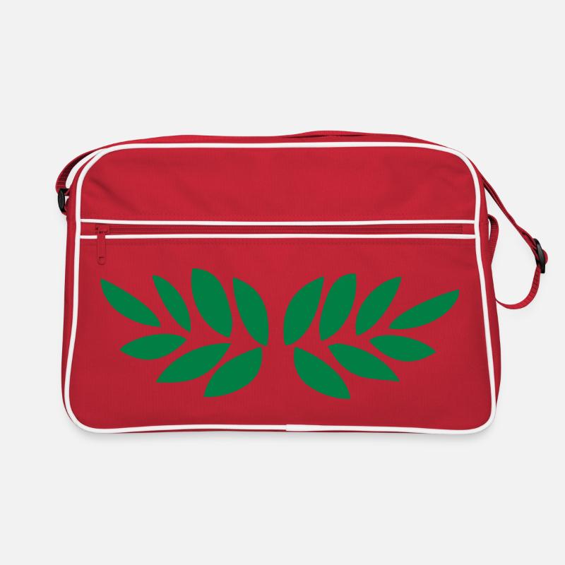 Lorbeerkranz - Retro Tasche - Rot/Weiß