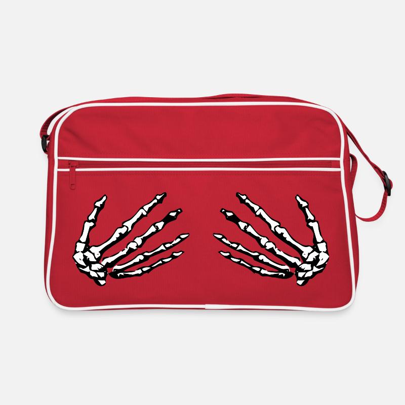 skeleton hands holding boobs Retro Bag