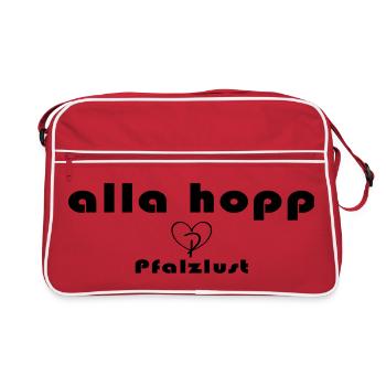 alla hopp - Sac Retro - rouge/blanc - Devant
