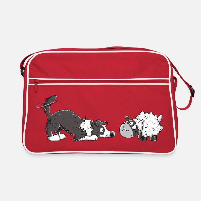 Border Collie And Sheep I Herding Dog Dog Fun Retro Bag