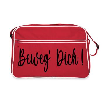 BEWEG DICH SPORT - Retro Tasche - Rot/Weiß - Vorne