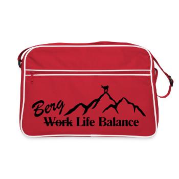 Équilibre de la vie en montagne - Sac Retro - rouge/blanc - Devant