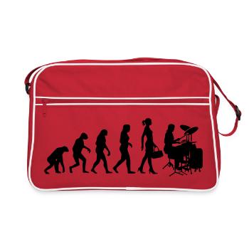 Evolution Schlagzeugerin Percussion Drummer - Retro Tasche - Rot/Weiß - Vorne