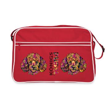 Caniche - Sac Retro - rouge/blanc - Devant