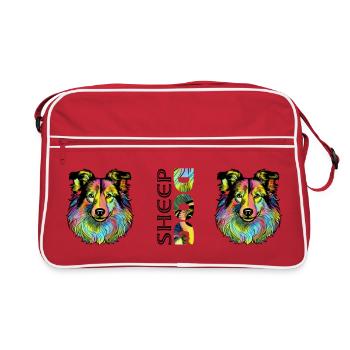 Chien de berger - Sac Retro - rouge/blanc - Devant