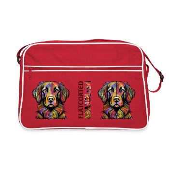 Flat Coated Retriever - Retro Bag - red/white - Front