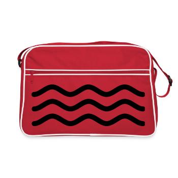 Signe abstrait pour l’eau - Sac Retro - rouge/blanc - Devant