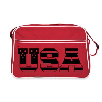 États-Unis Amérique - Sac Retro - rouge/blanc - Devant