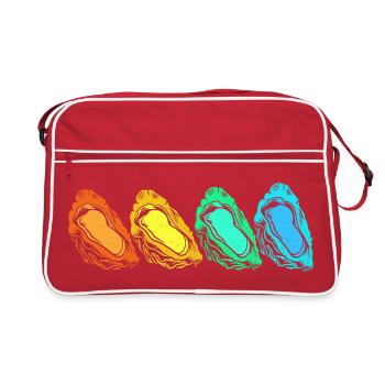 Austern - Retro Tasche - Rot/Weiß - Vorne