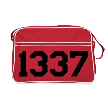 Bicycle in the Bargain – Text Design - Retro Bag - red/white - Front