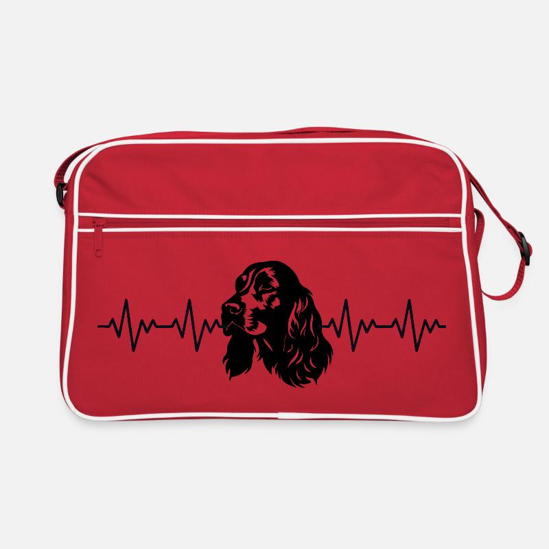 Battement de cœur ECG du Cocker Spaniel Sac Retro