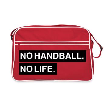 No Handball, no Life - Retro Tasche - Rot/Weiß - Vorne