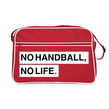 No Handball, no Life - Retro Tasche - Rot/Weiß - Vorne