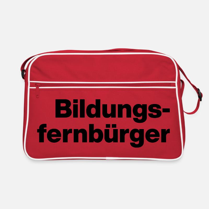 BILDUNGSFERNBÜRGER. STUPID PEOPLE, SARCASM Retro Bag
