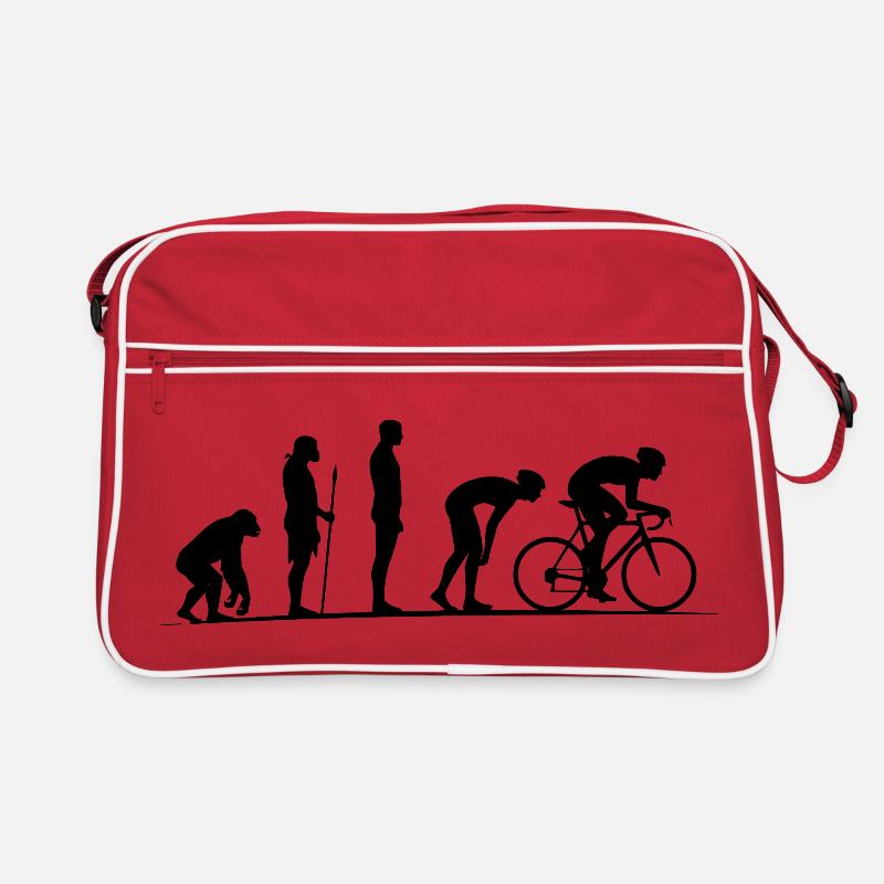 Evolution zum Rennrad Fahrer Biker Marathon Retro Tasche