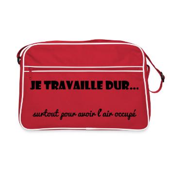 CITATION. MESSAGE. HUMOUR. CITATIONS DRÔLES - Sac Retro - rouge/blanc - Devant
