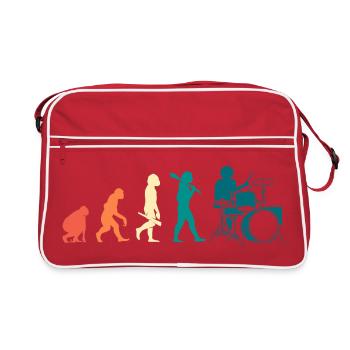 Drummer Drum Drumsticks - Retro Bag - red/white - Front