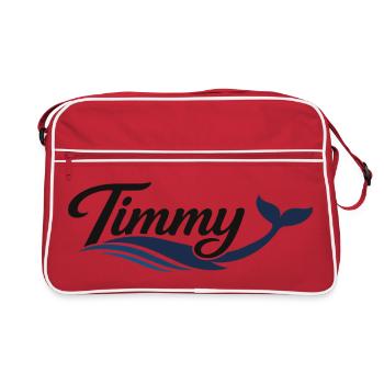Timmy Wal Ondes typographiques - Sac Retro - rouge/blanc - Devant