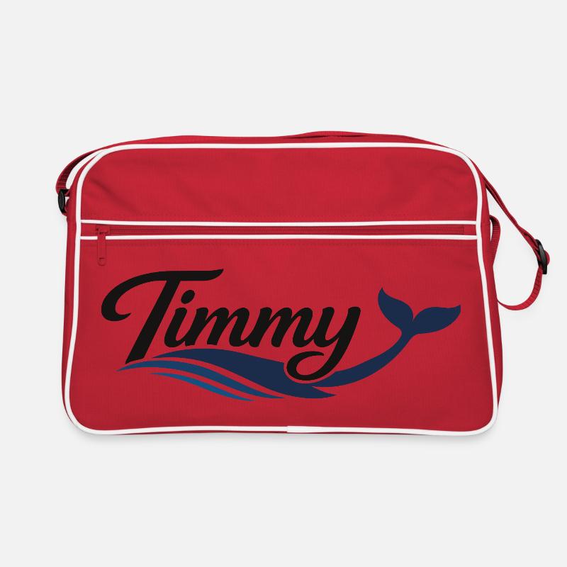 Timmy Wal Typography Waves Retro Bag