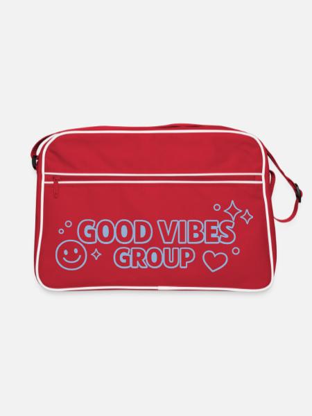 Gute Vibes Gruppe - Sac Retro - rouge/blanc - Devant