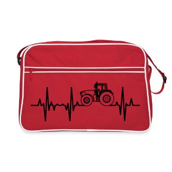 Fréquence de pouls de tracteur - Sac Retro - rouge/blanc - Devant