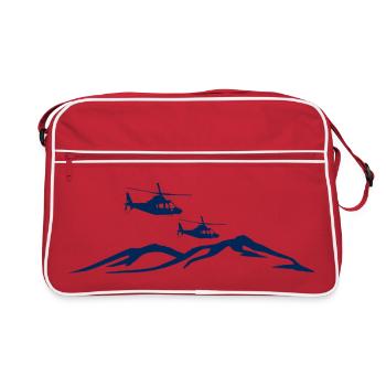 Pilote de montagne en hélicoptère - Sac Retro - rouge/blanc - Devant
