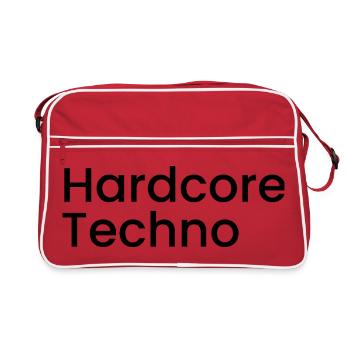 Hardcore Techno - Retro Bag - red/white - Front