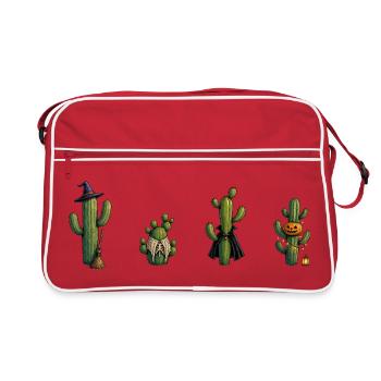 Kaktus - Retro Tasche - Rot/Weiß - Vorne