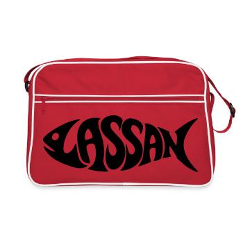 Lassan | Motiv Fisch - Retro Tasche - Rot/Weiß - Vorne