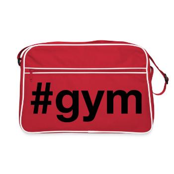 GYM Addict Muscle Training Fitness - Retro Bag - red/white - Front