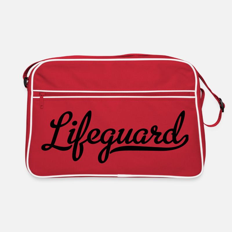6254398 117910870 lifeguard - Retro Tasche - Rot/Weiß