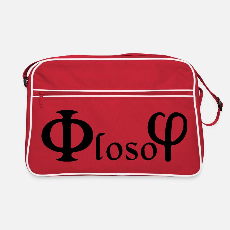 Philosophie / (phi) loso (phi) - Retro Tasche - Rot/Weiß