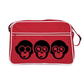 trois singes - Sac Retro - rouge/blanc - Devant