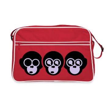 trois singes - Sac Retro - rouge/blanc - Devant