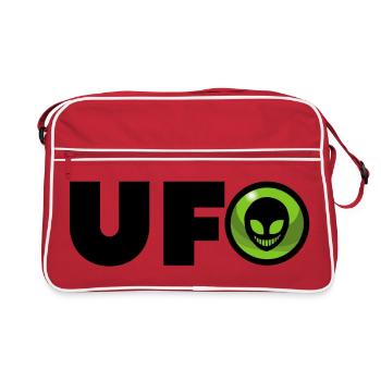 Logo extraterrestre alien - Sac Retro - rouge/blanc - Devant