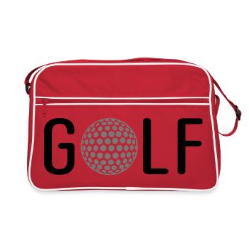 Golf - Retro Tasche - Rot/Weiß - Vorne