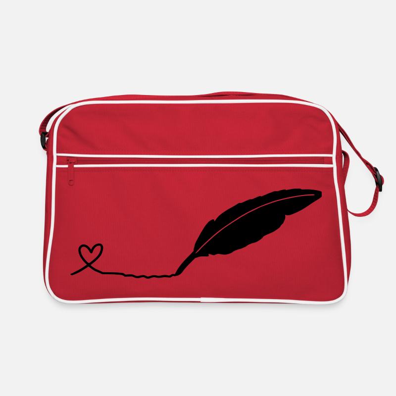 schreibende Feder Retro Tasche