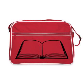Buch leeren - Retro Tasche - Rot/Weiß - Vorne