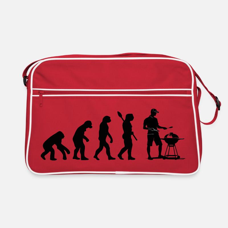 Funny Human Evolution Grill Master BBQ Lover Retro Bag