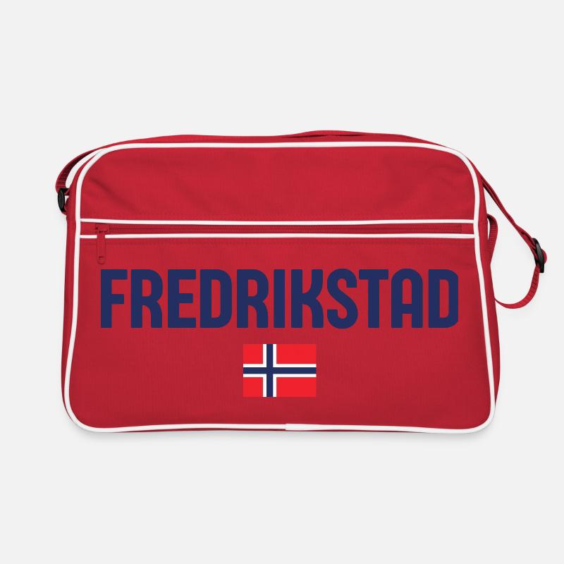 Lebendiges Fredrikstad-Design Retro Tasche